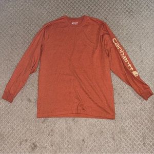 Carhartt Men’s Orange Long Sleeve Loose Fit Shirt in size Large